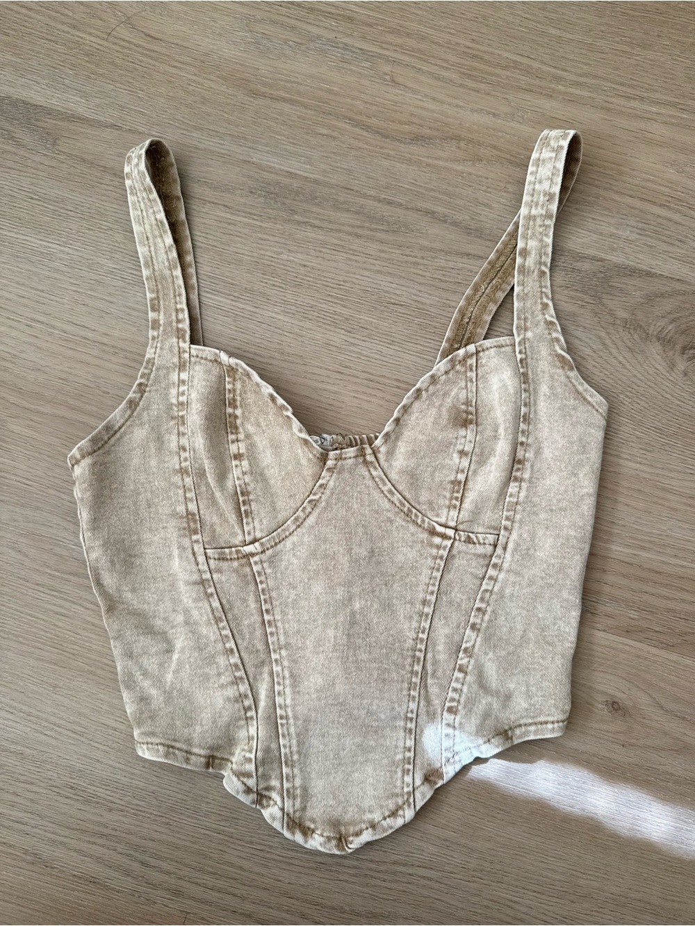 Jean corset top